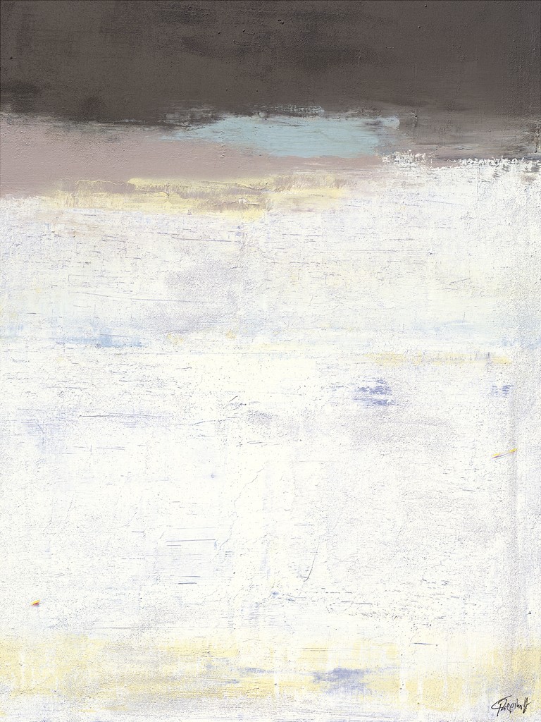 Cornelia Riepshoff, Horizonte Vanilla (Malerei, abstrakt, Farbflächen, Farbfelder,  zeitgenössisch, Kunst der Gegenwart & Moderne, braun/beige)