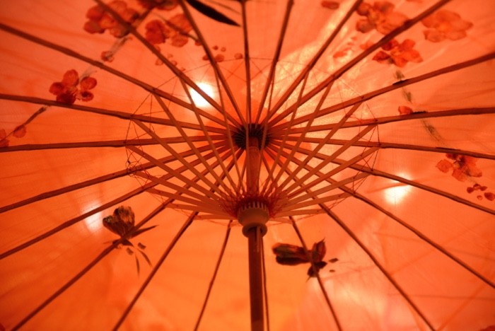 Hady Khandani, SILK UMBRELLA - ORANGE