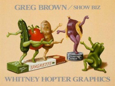 Leinwandbild Greg Brown - Show Bizz (Gemüse, personifiziertes Gemüse, Gurken, Tomaten, Zwiebeln, Kartoffel, Paprika, Show Tanz, witzig, lustig, komisch, KIüche, Esszimmer, Gastronomie, Bistro, Grafik, bunt)