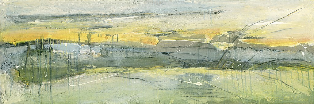 Petra Stahl, Coastline 7 (Abstrakt, Modern, Landschaft, Küste, zeitgenössisch, Muster, abstrakte Malerei, Wohnzimmer, Treppenhaus, Büro, bunt)