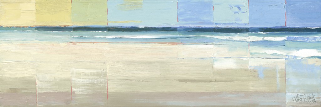 Claus Tegtmeier, Sea Life pt. 1 (Meer, Meeresbrise, Strand, Sand, Wellen, Horizont, abstrahiert, modern, Malerei, Wohnzimmer, bunt)