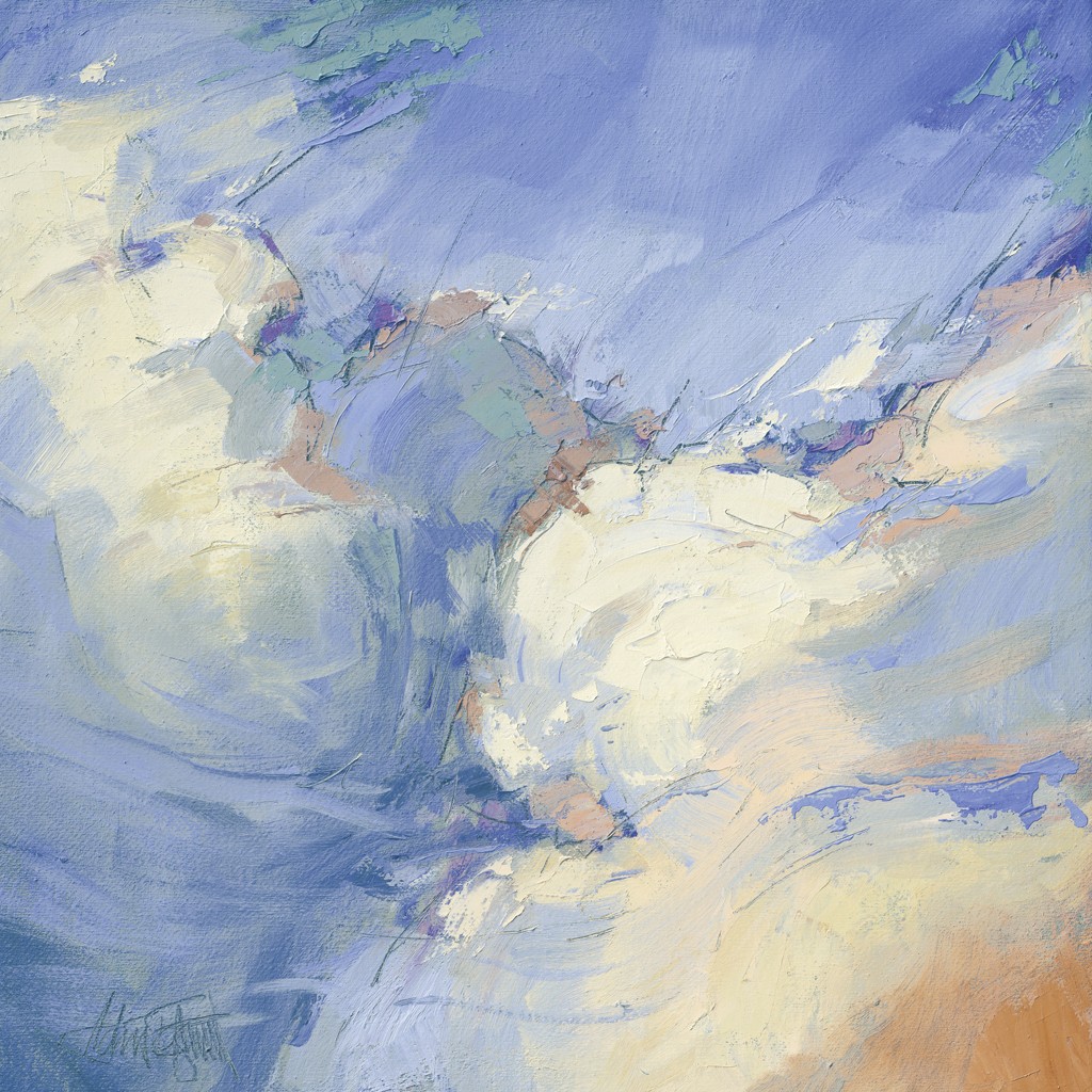 Claus Tegtmeier, Meerwolke II (Wolke, Wolkenbildung, Dramatisch,  Himmel, abstrahiert, abstrahiert, modern, Malerei, Wohnzimmer, Büro, Business, bunt)