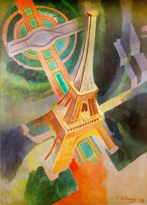 Robert Delaunay, Eiffelturm (Architektur,Perspektive,Architekturdarstellung,Französische Kunst,Vogelschau,Orphismus)