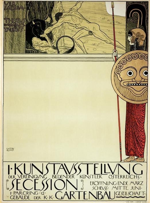 Gustav Klimt, Plakat für die Ausstellung der I. Secession  (Wirtschaft und Infrastruktur)