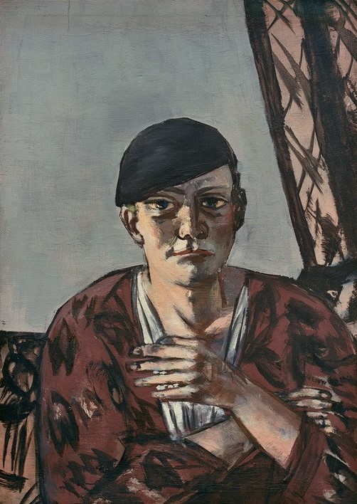 Max Beckmann, Selbstbildnis mit schwarzer Kappe (Kunst,Persönlichkeiten)