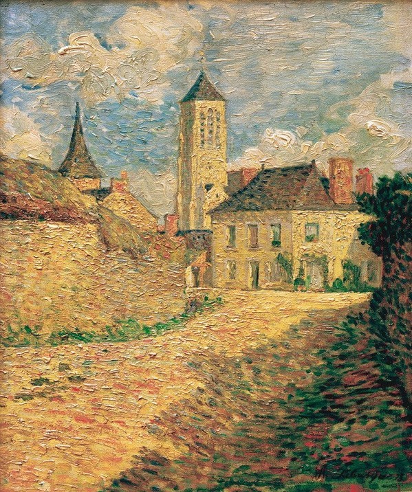 Henri Lebasque, Le village de Champigné, Maineet– Loire  (Orte und Reise)