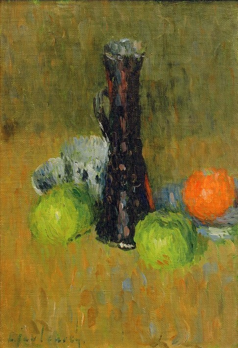 Alexej von Jawlensky, Blaue Kanne mit grünen Äpfeln 