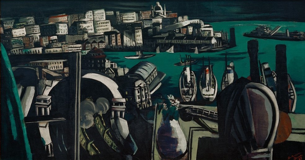 Max Beckmann, Blick auf Genua: Der Hafen von Genua (Kunst,Orte und Reise)