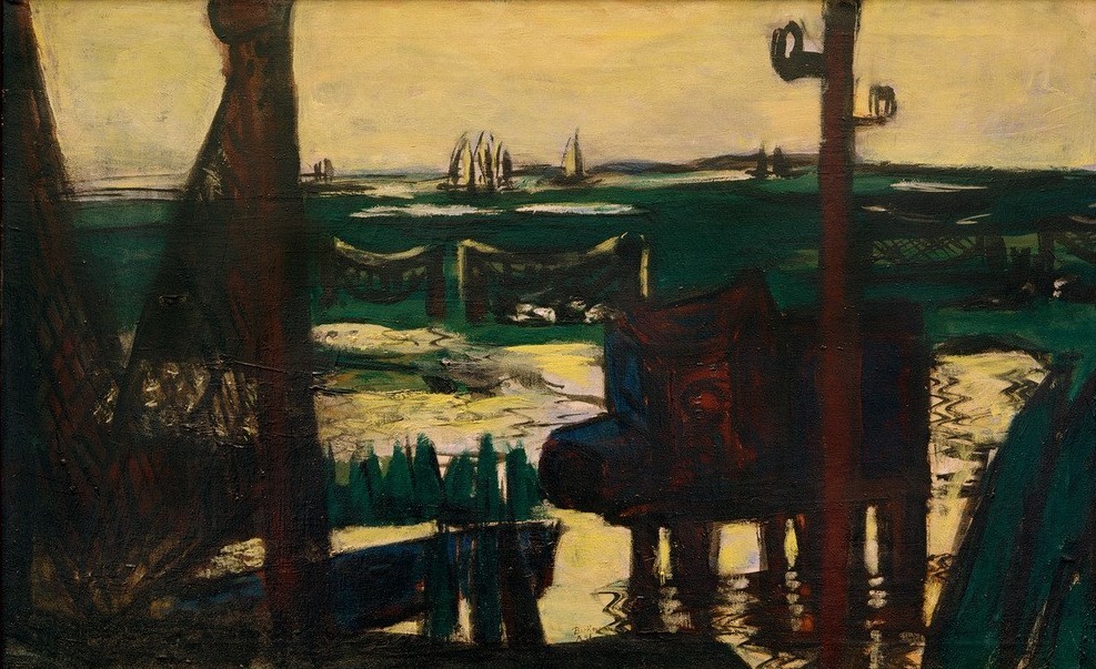 Max Beckmann, Wattenmeer grün und schwarzgelb (Kunst,Natur)