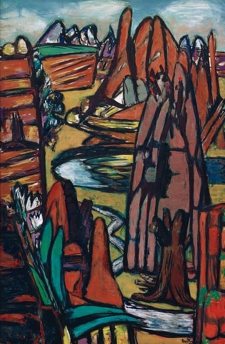 Max Beckmann, Boulder-Felslandschaft (Kunst,Natur)