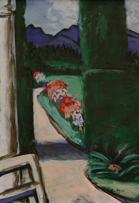 Max Beckmann, Blick aus dem Pavillon. Ohlstadt (Kunst,Natur)