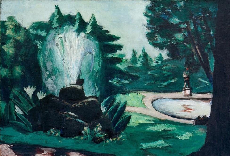 Max Beckmann, Springbrunnen in Baden-Baden (Kunst,Natur)