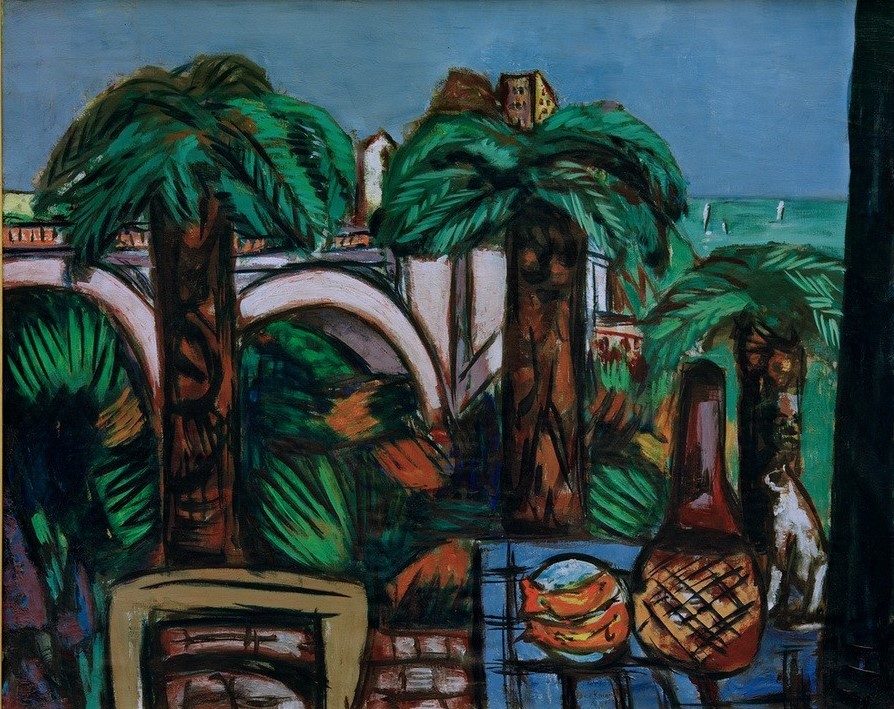 Max Beckmann, Landschaft mit drei Palmen. Beaulieu (Kunst,Natur)
