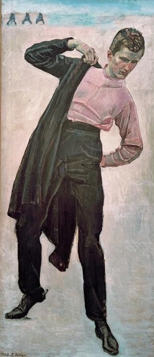 Ferdinand Hodler, Jenenser Student (Geschichte,Jugendstil,Befreiungskriege,Student,Ankleiden,Mobilmachung,Studie,Schweizerische Kunst,Freiwilligenarmee)