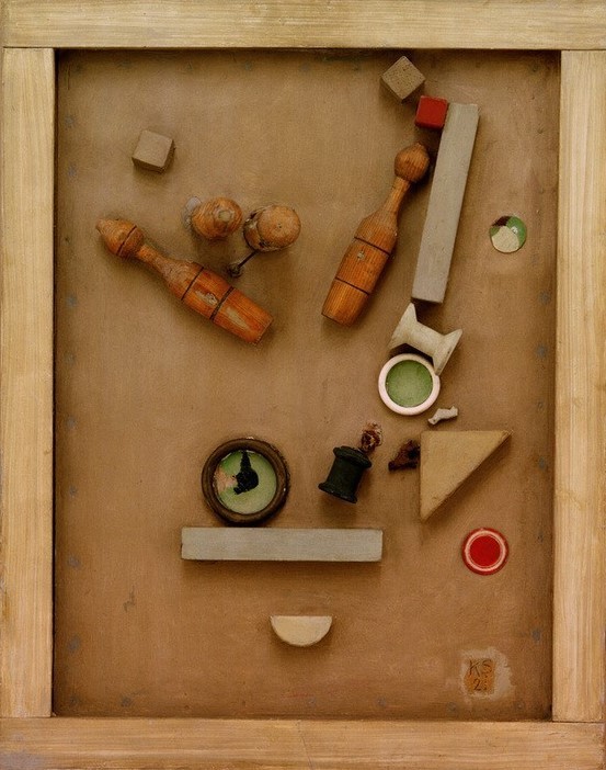 Kurt Schwitters, Merzbild 46 A. Das Kegelbild (Dadaismus,Deutsche Kunst,Kunst,Kegel (Figur))