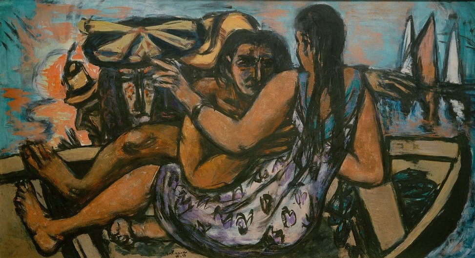 Max Beckmann, Rettung (Schiffsbruch, Rettungsboot,  Expressionismus, Klassische Moderne, Wunschgröße, Wohnzimmer, bunt)