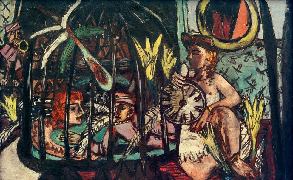 Max Beckmann, Traum des Soldaten (Soldat, Traum, exotisch, surreal, Expressionismus, Klassische Moderne, Malerei, Wohnzimmer, Treppenhaus, Wunschgröße, bunt)