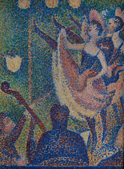 Georges Seurat, Studie für Le Chahut (Revuetänzerin,Ballett,Kabarett Und Variete,Musik,Nachtleben,Orchester,Tänzer,Tänzerin,Tanz,Theater,Variete (Entertainment),Revue (Musiktheater),Pointillismus,Studie,Französische Kunst,Cancan)