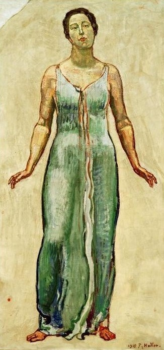 Ferdinand Hodler, Studie zu Blick ins Unendliche (Frau,Jugendstil,Kunst,Mensch,Symbolismus,Portrait,Studie,Schweizerische Kunst,Ganzfigurig)