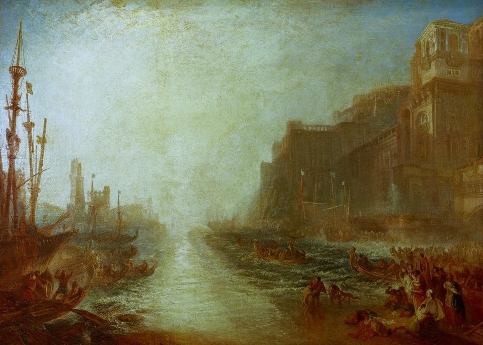 JOSEPH MALLORD WILLIAM TURNER, Regulus (Folter,Geschichte,Hafen,Hinrichtung,Kunst,Landschaft,Szene,Sonne,Punischer Krieg,Englische Kunst,Licht,Römisches Reich,Romantik,1. Punischer Krieg,Person)