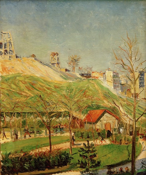 Paul Signac, Square Saint-Pierre (construction du Sacré-Coeur) (Architektur,Geographie,Kirche,Kunst,Landschaft,Stadt,Impressionismus,Grossstadt,Baustelle,Französische Kunst,Gerüst,Bauarbeiten,Topographie)