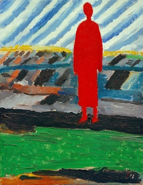 Kasimir Malewitsch, Rote Figur (Frau,Kunst,Landschaft,Mensch,Sowjetische Kunst,Portrait,Russische Kunst,Im Freien (Allgemein),Ukrainische Kunst,Ganzfigurig)