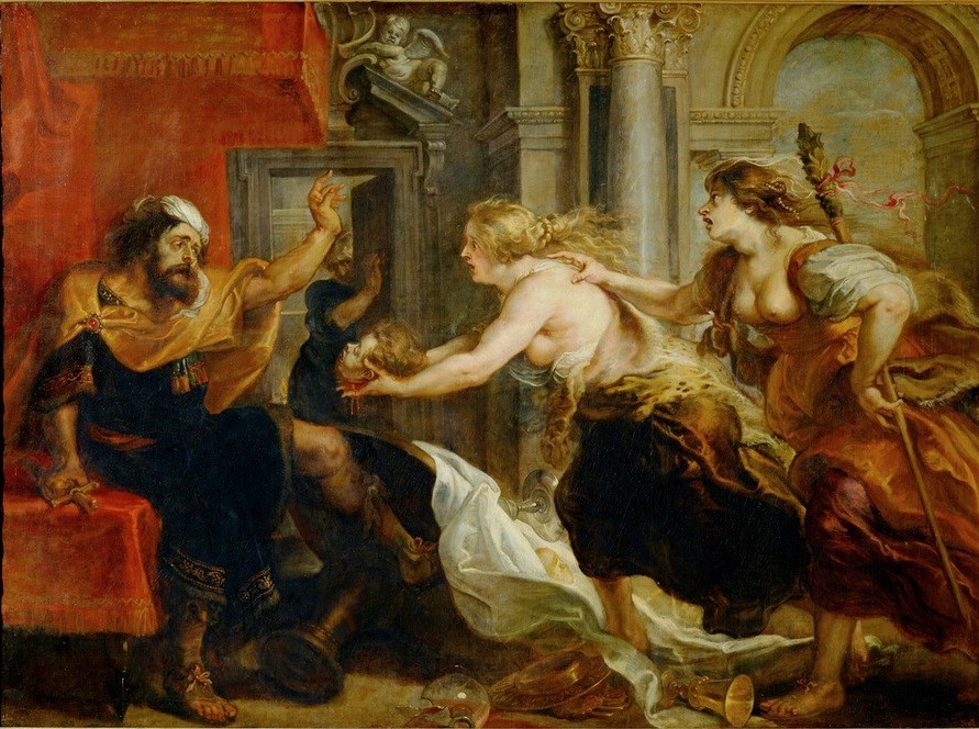Peter Paul Rubens, Das Mahl des Tereus (Bankett,Enthaupten,Festmahl,Kunst,Mythologie,Rache,Barock,Kannibalismus,Mord,Entsetzen,Totschlag,Griechisch-Römische Mythologie,Essen (Nahrung))