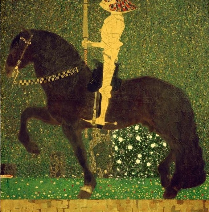 Gustav Klimt, Das Leben ein Kampf (Ritter  Der goldene Ritter) (Geschichte und Politik)