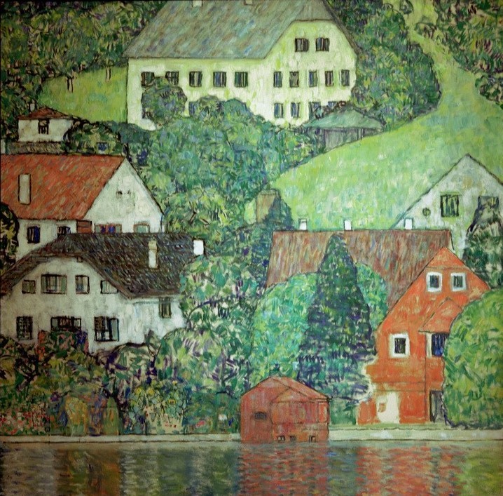 Gustav Klimt, Häuser in Unterach am Attersee  (Orte und Reise)