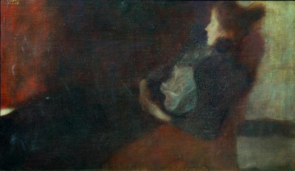 Gustav Klimt, Dame am Kamin  (Mensch und Gesellschaft)