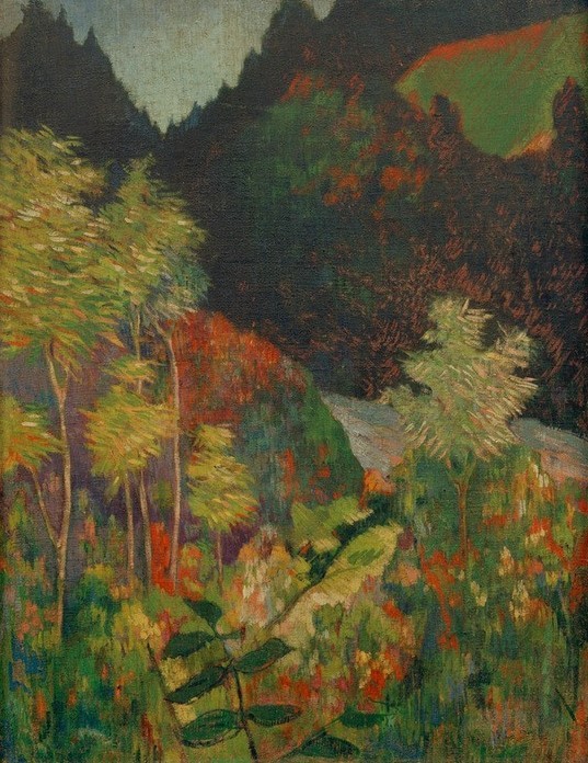 Paul Gauguin, Landschaft (Kunst,Landschaft,Wald,Impressionismus,Fluss,Baum,Französische Kunst)