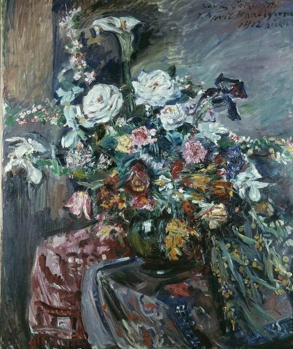 Lovis Corinth, Blumenstrauß (Botanik,Deutsche Kunst,Impressionismus,Stillleben,Blumenstrauss,Blume)