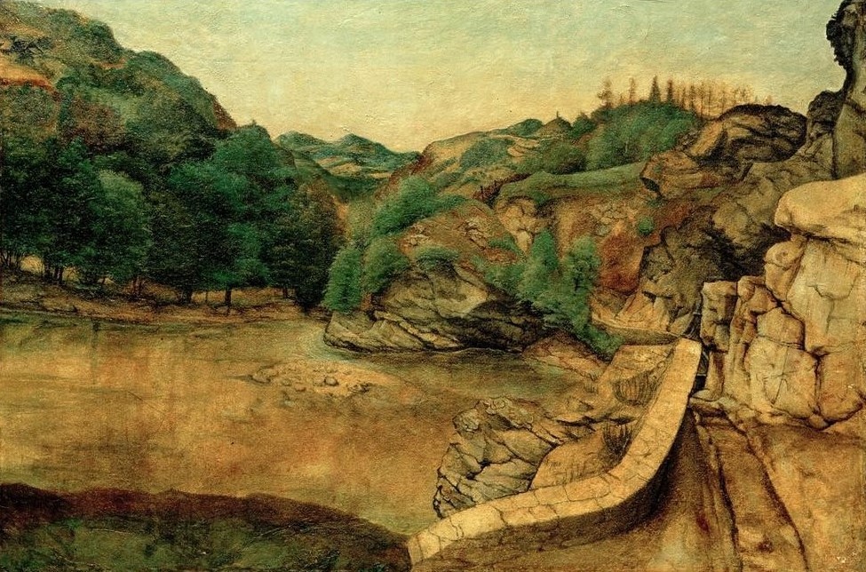 Albrecht Dürer, Brennerstrasse im Eisacktal (Deutsche Kunst,Gebirge,Kunst,Landschaft,Wald,Renaissance,Tal,Pass-Strasse,Italienreise)