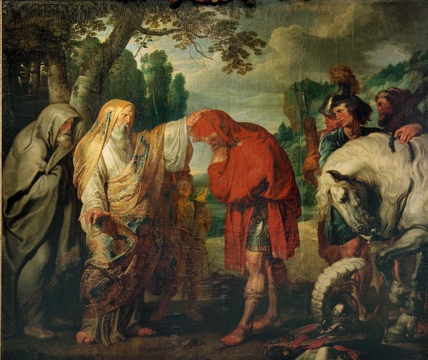 Peter Paul Rubens, Decius Mus weiht sich dem Tode (Feldherr,Flämische Kunst,Geschichte,Krieg,Kunst,Priester,Konsul,Tod,Barock,Segen,Schicksal,Niederländische Kunst,Hohepriester,Ritus,Weihe (Ritual),Latinerkrieg,Person,Verhüllung (Kleidung))
