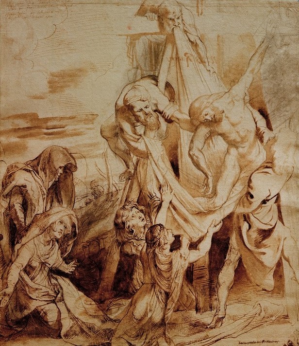 Peter Paul Rubens, Kreuzabnahme (Christentum,Flämische Kunst,Kunst,Leiche,Religion,Tod,Barock,Neues Testament,Bibel,Kreuzabnahme,Niederländische Kunst,Passion Christi,Leichentuch)