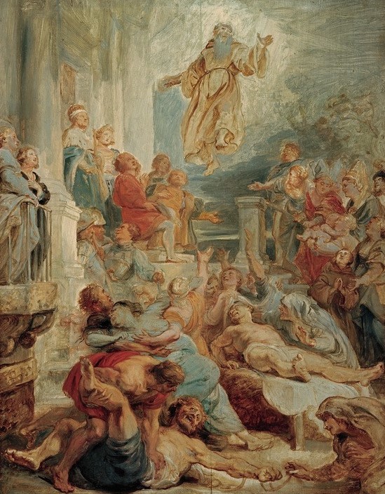 Peter Paul Rubens, Die Wunder des hl. Franz von Paula (Christentum,Flämische Kunst,Heilige,Kunst,Religion,Barock,Wunder,Heiligenlegende,Niederländische Kunst,Schweben,Heiliger,Ordensgründer,Paulaner)