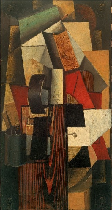 Kasimir Malewitsch, Toilettkästchen (Körperpflege,Bad,Kosmetik,Kunst,Toilette (Körperpflege),Kubismus,Stillleben,Schlüssel,Russische Kunst,Schminkkästchen,Kubofuturismus,Ukrainische Kunst,Braun,Abstraktion,Kästchen,Kasten,Toilettengegenstände,Farbe)