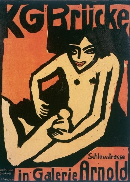Ernst Ludwig Kirchner, KG Brücke / in Galerie Arnold (Ausstellung,Deutsche Kunst,Plakat,Expressionismus,Die Brücke)
