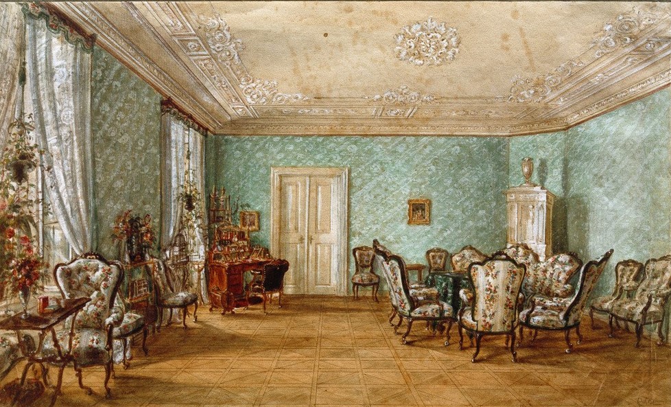 Rudolf von Alt, Salon der Fanny Elßler  (Kultur und Unterhaltung