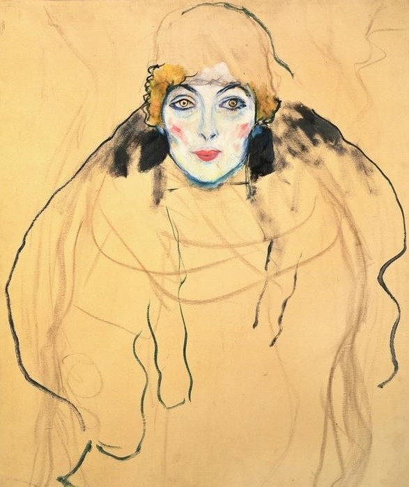 Gustav Klimt, Damenbildnis en face  (Mensch und Gesellschaft)