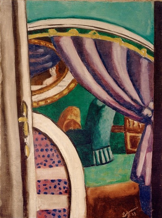 Max Beckmann, Interieur violett (Der grüne Sessel) (Kunst,Orte und Reise)