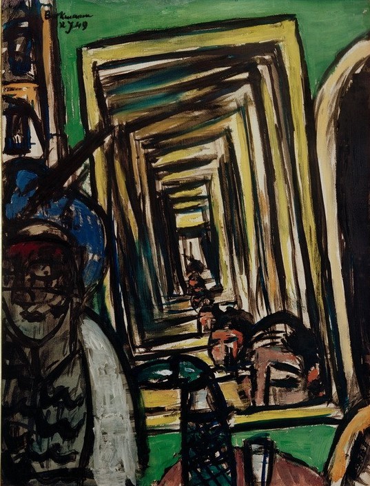Max Beckmann, Cafe-Interieur mit Spielspiegel (Kunst,Mensch und Gesellschaft)