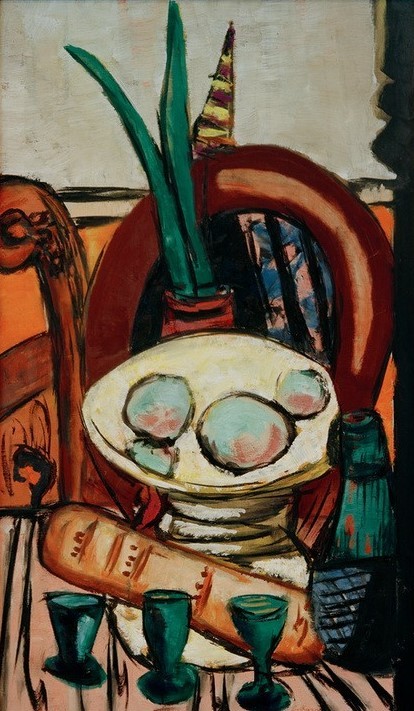 Max Beckmann, Stilleben mit grünen Gläsern (Kunst,Natur)
