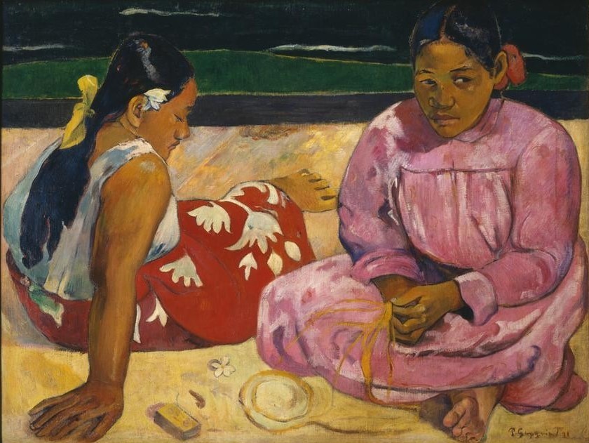 Paul Gauguin, Frauen auf Tahiti (Frau,Kunst,Strand,Völkerkunde,Naturvölker,Französische Kunst,Harmonie,Exotik,Land Und Leute)