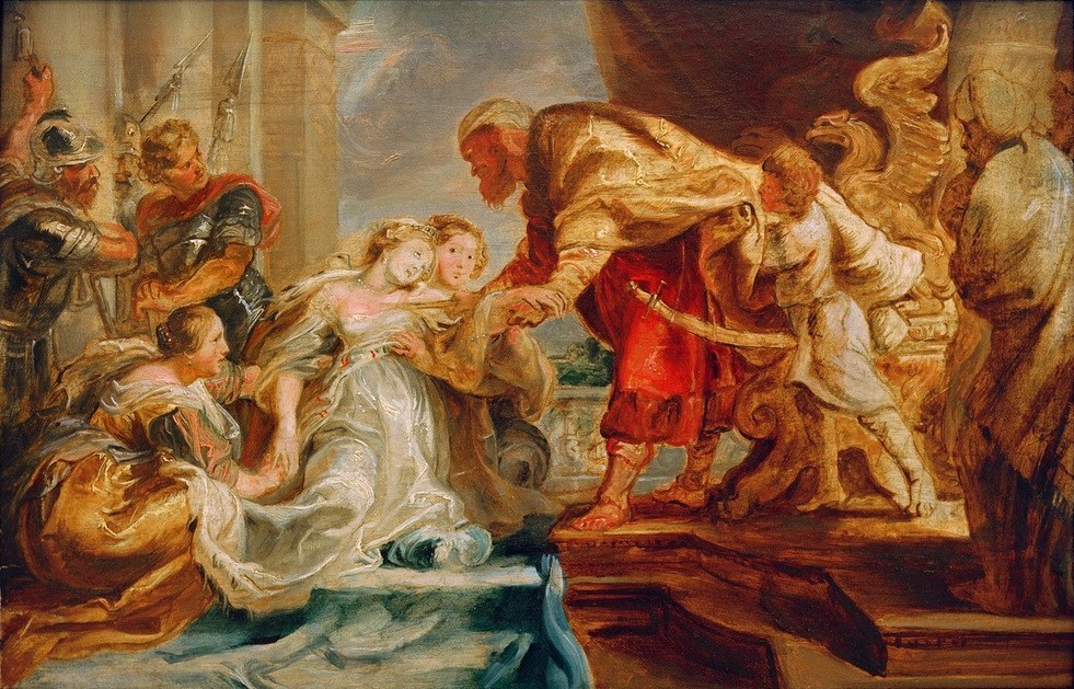 Peter Paul Rubens, Esther vor Ahasver (Kunst,Ohnmacht,Barock,Altes Testament,Bibel,Niederländische Kunst,Esther Vor Ahasver)
