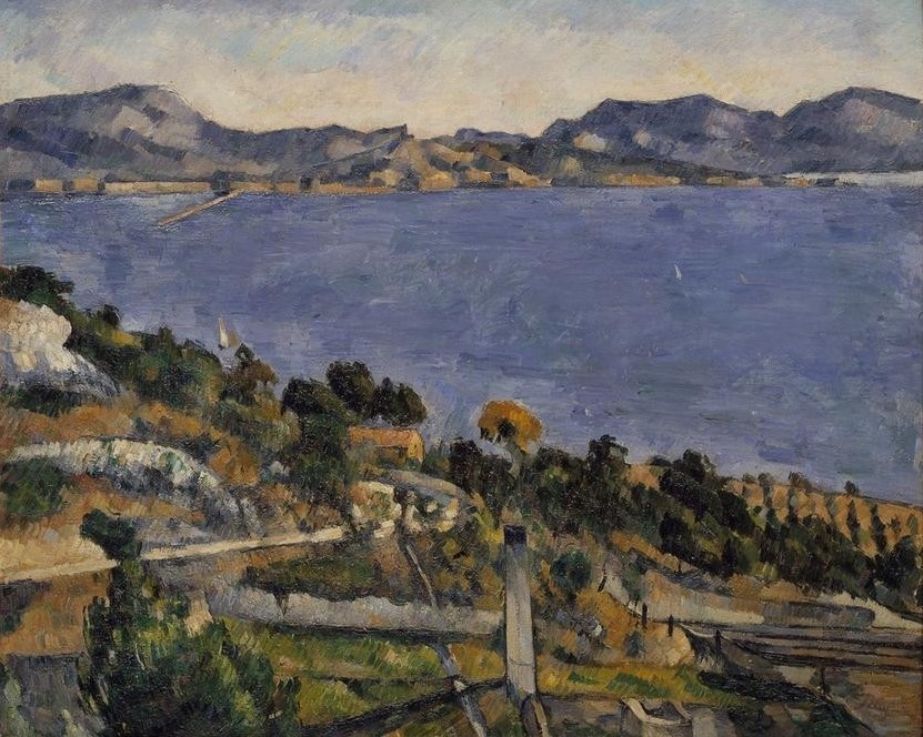 Paul Cézanne, L’Estaque, vue du golfe de Marseille (Dorf,Geographie,Landschaft,Meer,Impressionismus,Französische Kunst,Topographie)
