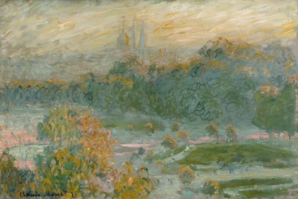 Claude Monet, Les Tuileries (Garten Und Park,Geographie,Industrie,Landschaft,Impressionismus,Grossstadt,Fabrik,Stadtansicht,Französische Kunst,Topographie)