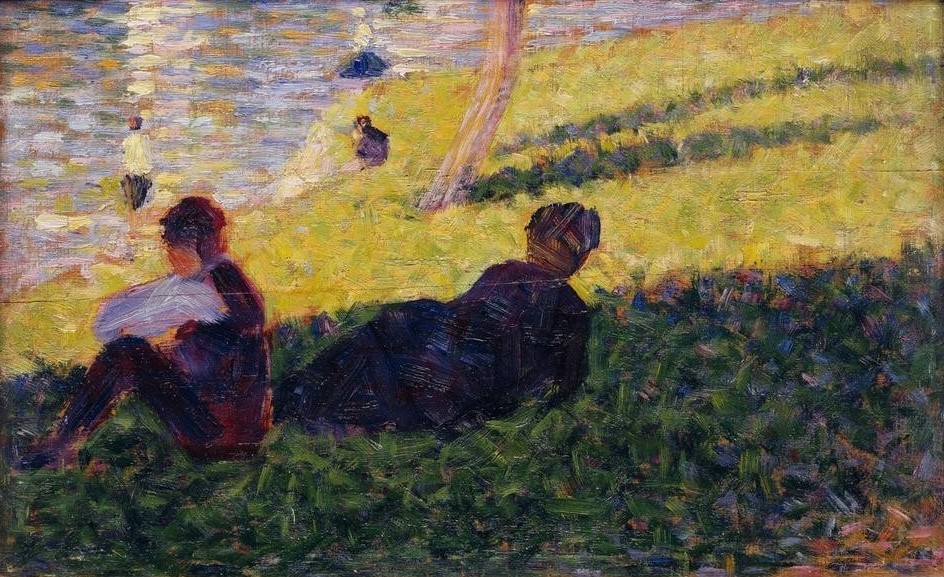 Georges Seurat, Un dimanche aprèsmidi à la Grande Jatte (Ausflug,Freizeit,Nachmittag,Sonntag,Impressionismus,Pointillismus,Reise,Bürgertum,Studie,Französische Kunst,Ufer)