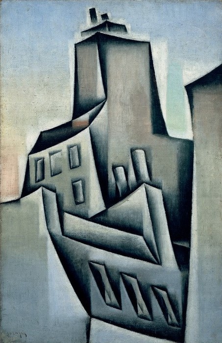 Juan Gris, Häuser in Paris (Architektur,Haus,Grossstadt,Kubismus,Spanische Kunst)