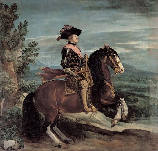 Diego Rodriguez de Silva y Velasquez, Philipp IV. zu Pferde (Geschichte,Herrenmode,König,Mann,Mode,Pferd (Tier),Reiter,Barock,Portrait,Reitkleidung,Habsburger,Spanische Kunst,Reiterbildnis,Person)